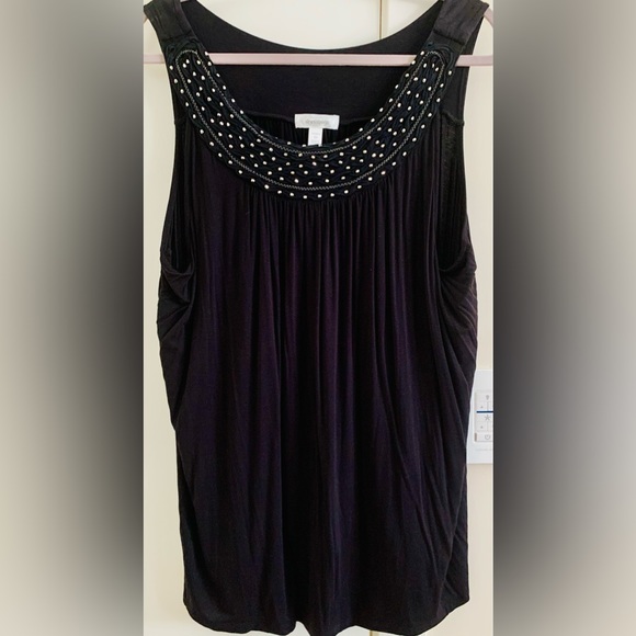 Dress Barn Metallic Sleeveless Blouse - Picture 4 of 6